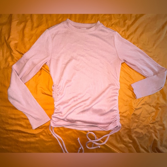 A new day size XS cinching sides long sleeve light sweater pink - Picture 1 of 5
